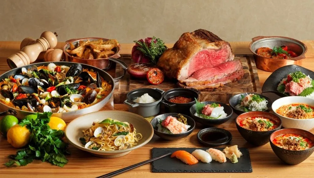 Anniversary buffet spread