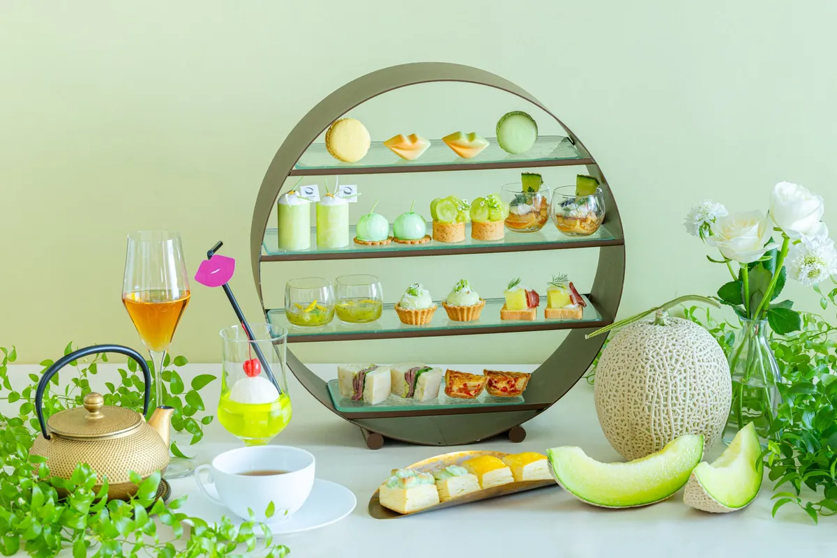 Melon Summer Afternoon Tea spread