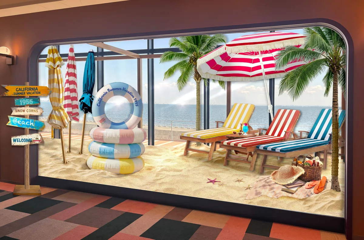 The 2nd Room reimagined as an indoor beach lounge
