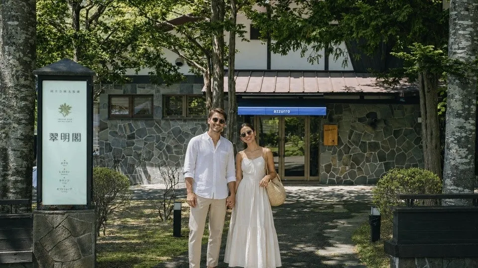 Exterior entrance of the hotel and restaurant
