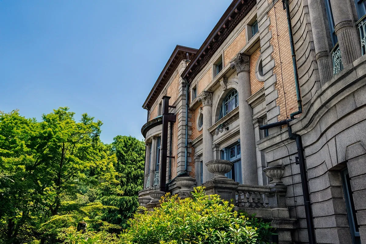 The historic exterior of Hotel Chorakukan, built in 1909