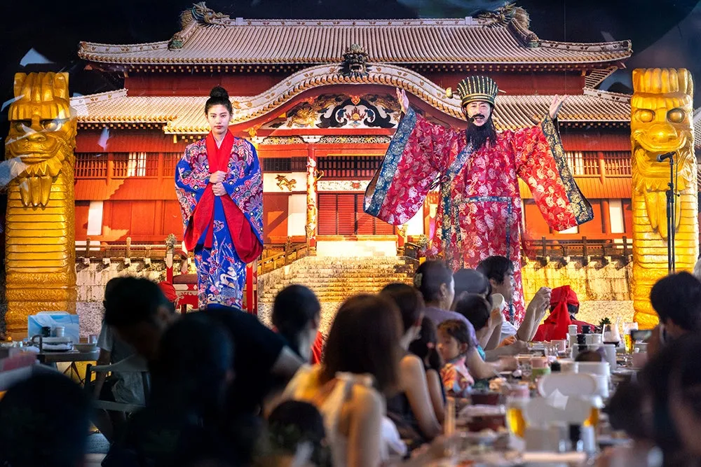 Traditional Ryukyuan performance during dinner