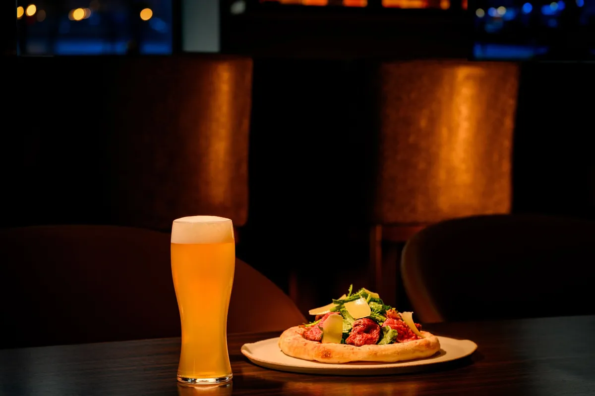 Pilsner and lamb pizza pairing