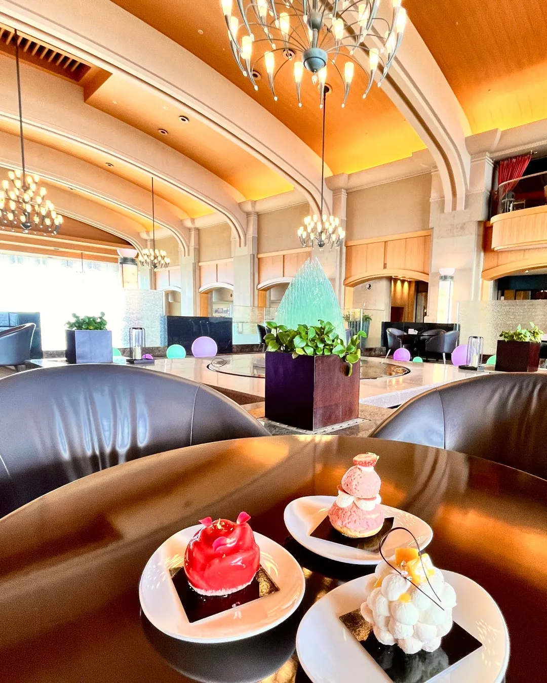 The interior of Café Z with views of Lake Toya