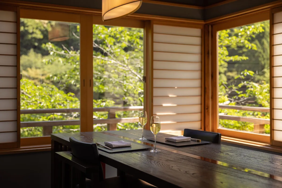 Dining room at Hoshinoya Kyoto