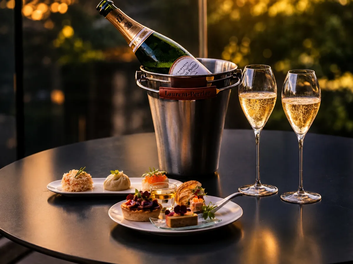 Laurent-Perrier Champagne and appetizers