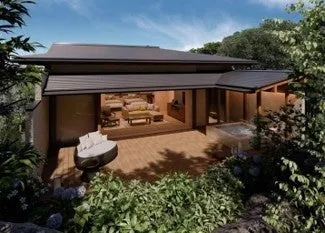 Living area of a Suigetsu Villa
