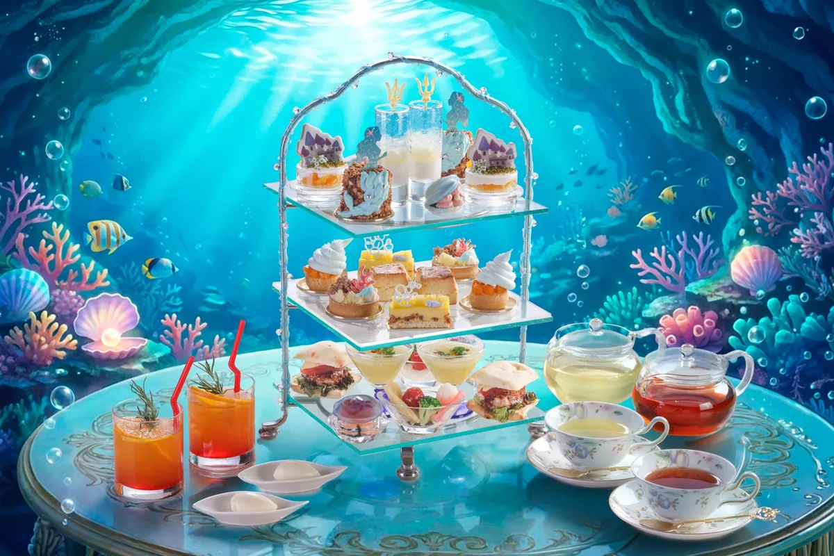 The Mermaid Princess Afternoon Tea set at Sheraton Miyako Hotel Osaka