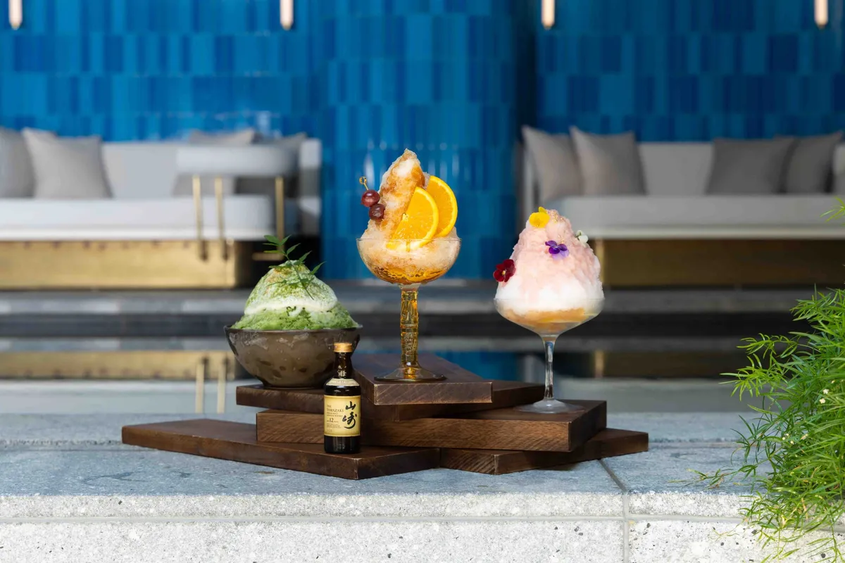 Selection of seasonal kakigori at W Osaka