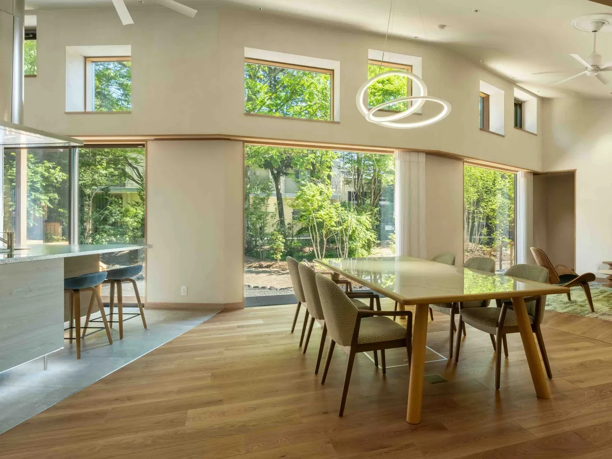 The dining area of a villa at The Villa Nobilis Karuizawa