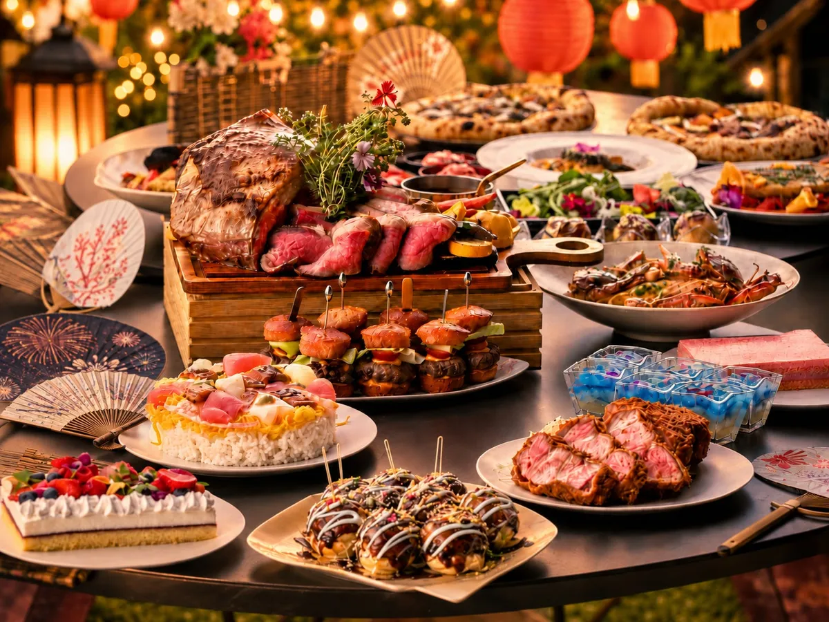 Summer Festival Anniversary Buffet spread