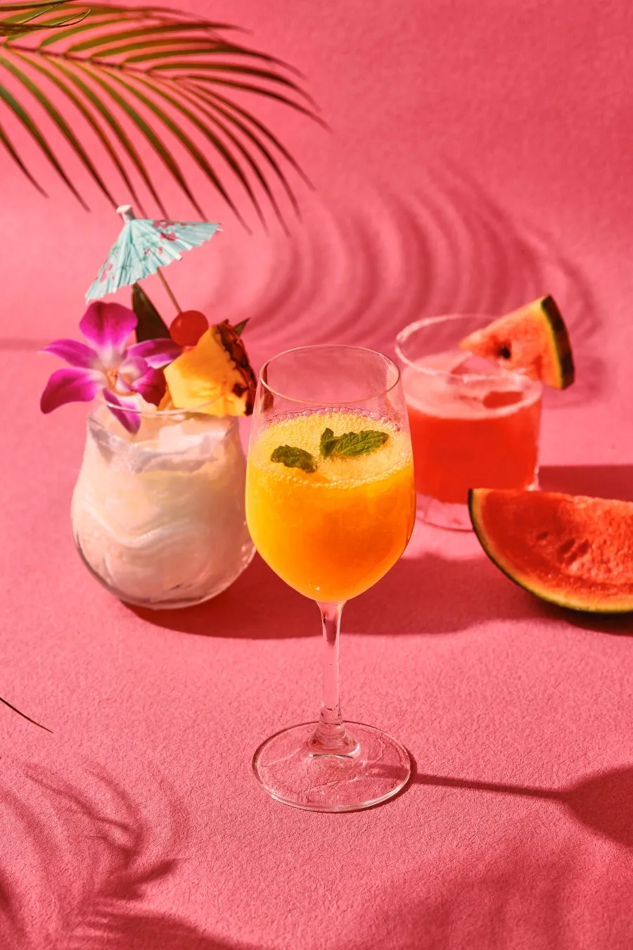 Tropical summer cocktails served at Hotel New Grand