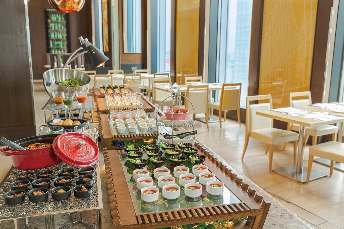 Buffet counter at The Royal Park Hotel Iconic Tokyo Shiodome