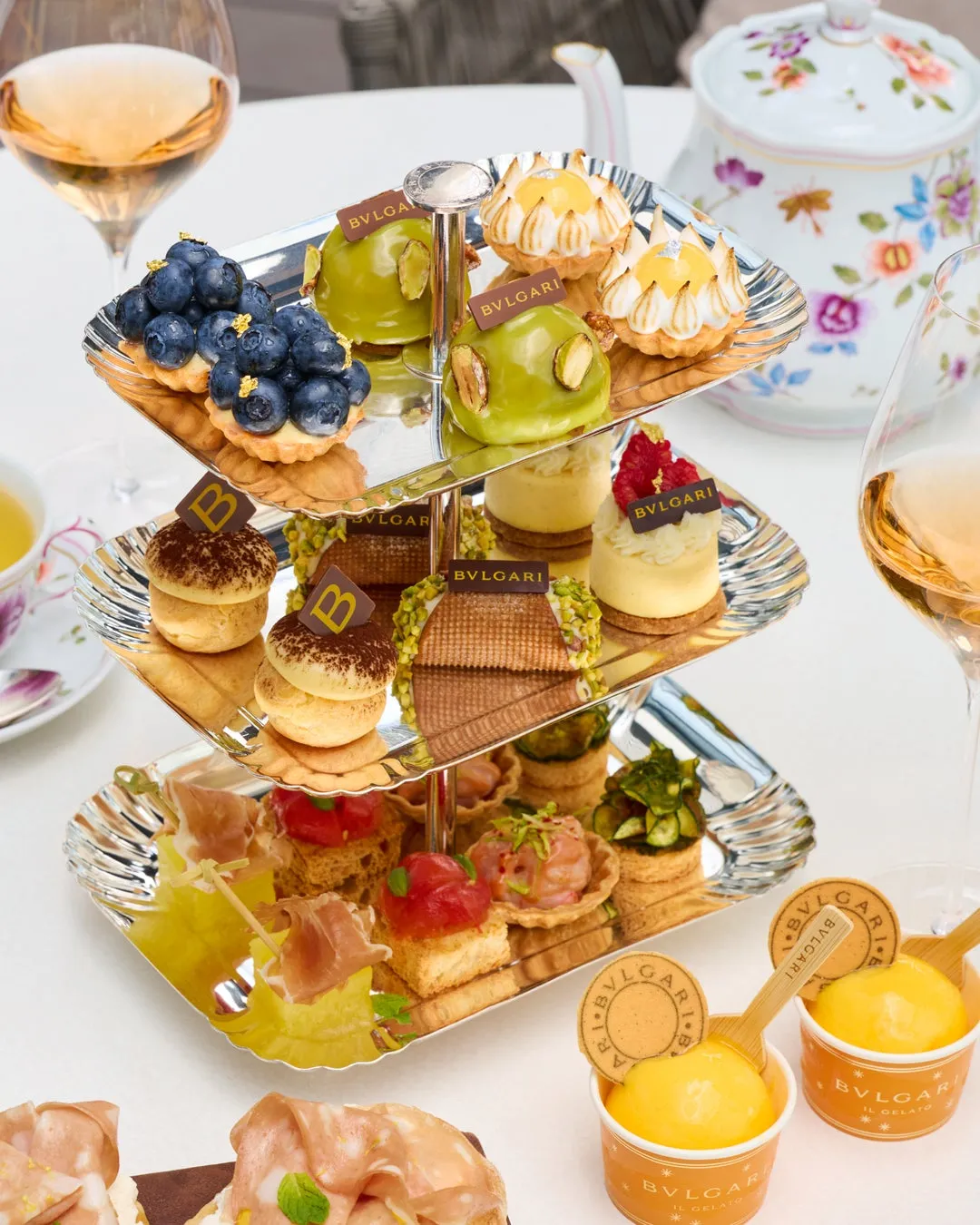 Close-up of Italian-inspired pastries and savories