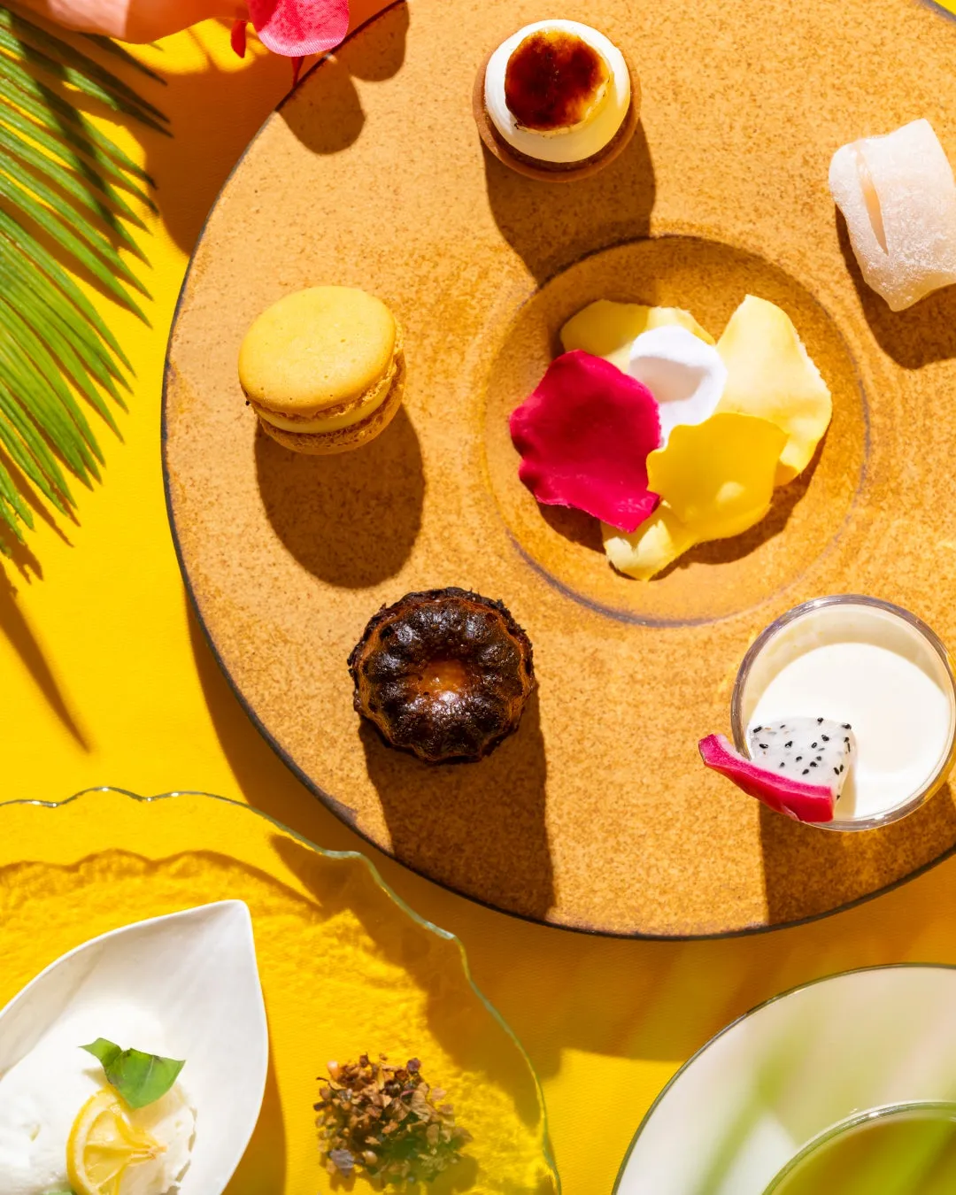 Overhead view of summer desserts