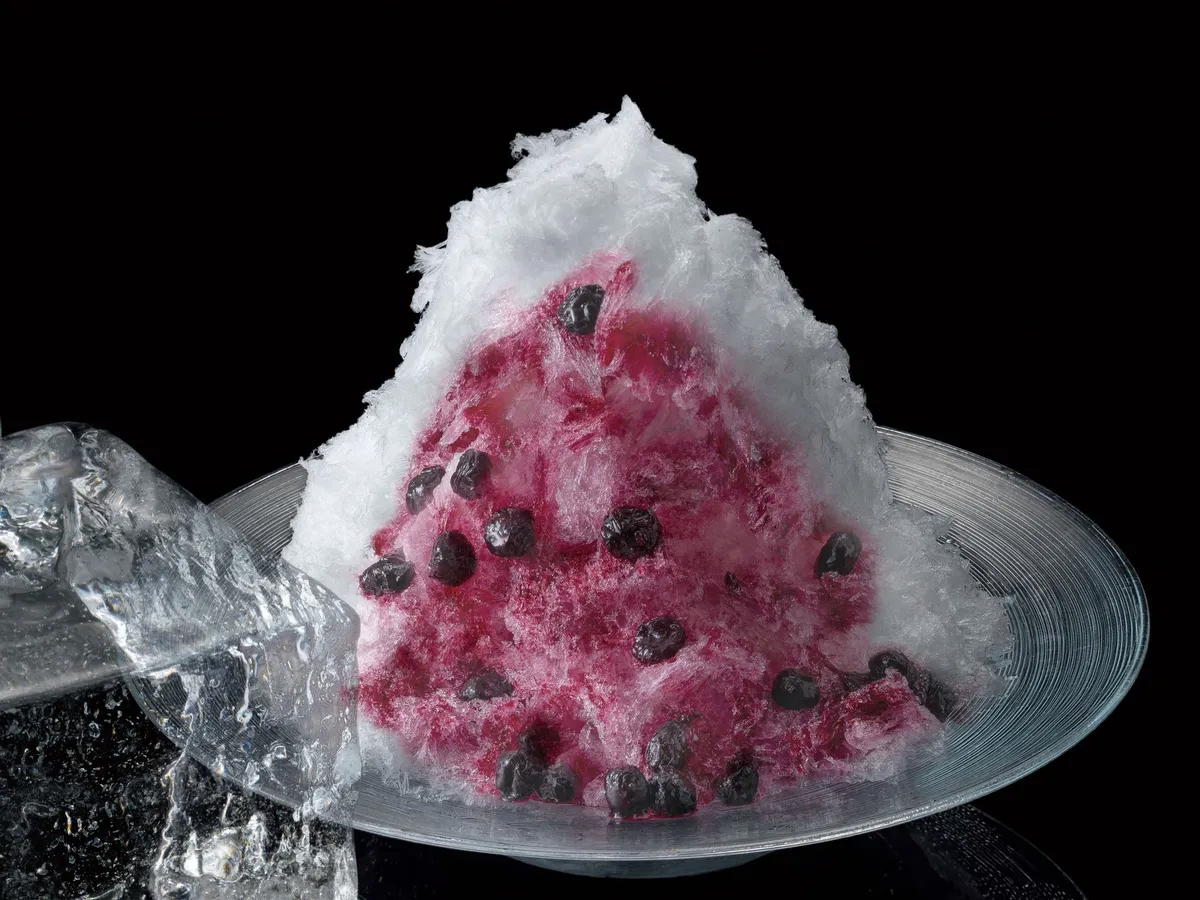 Blueberry shaved ice