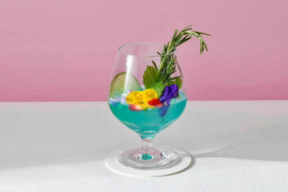 Summer Herb Garden non-alcoholic cocktail with rosemary