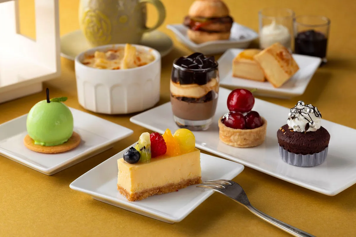 A selection of cheese-themed sweets and savory items