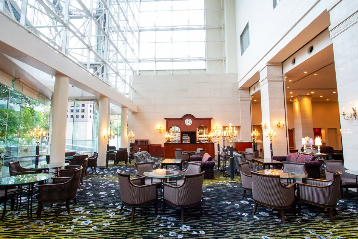 Renovated lobby lounge interior
