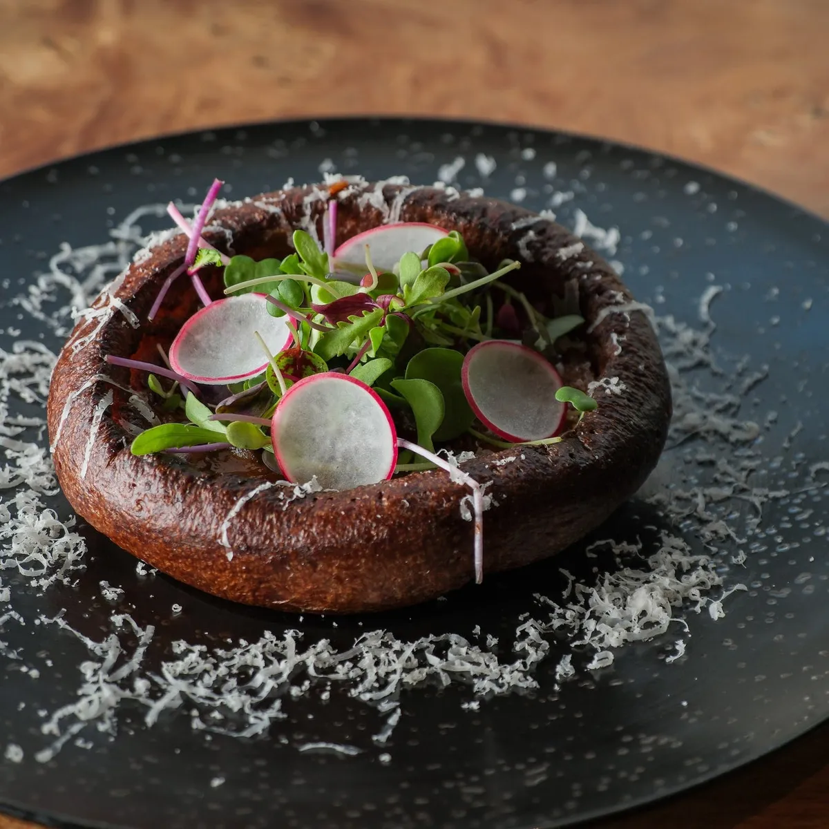 Miyawaka beef stroganoff in a bread bowl