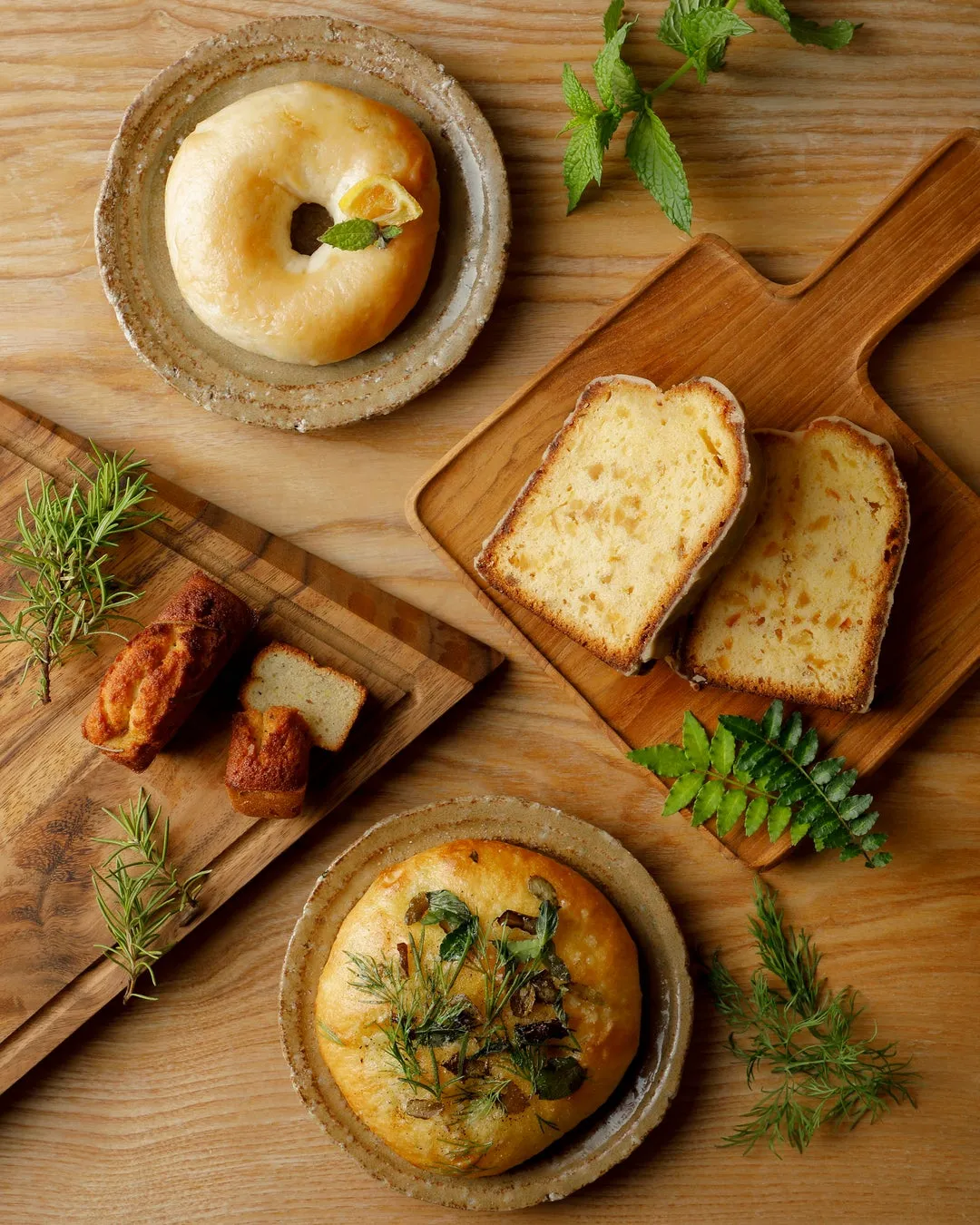 Assorted honey and botanical pastries