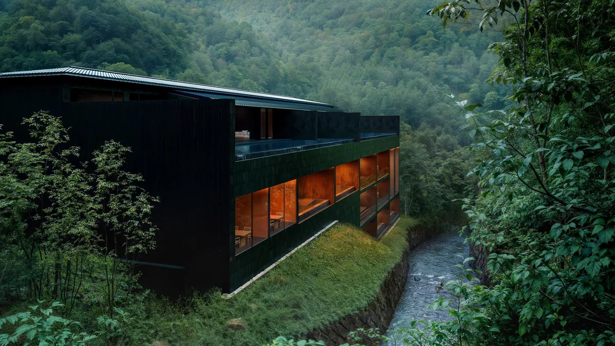 Exterior of the ONSEN SUITE complex