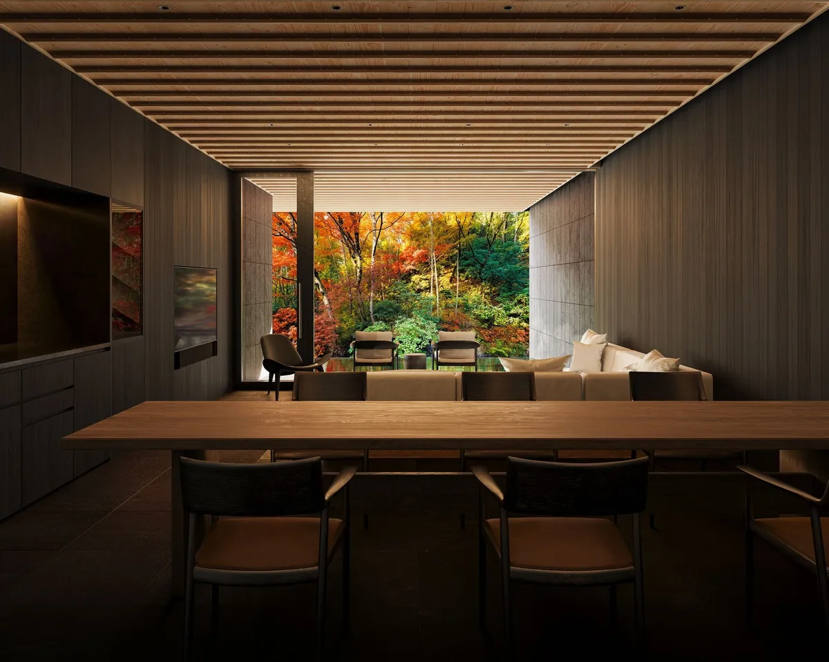 Dining area in a suite