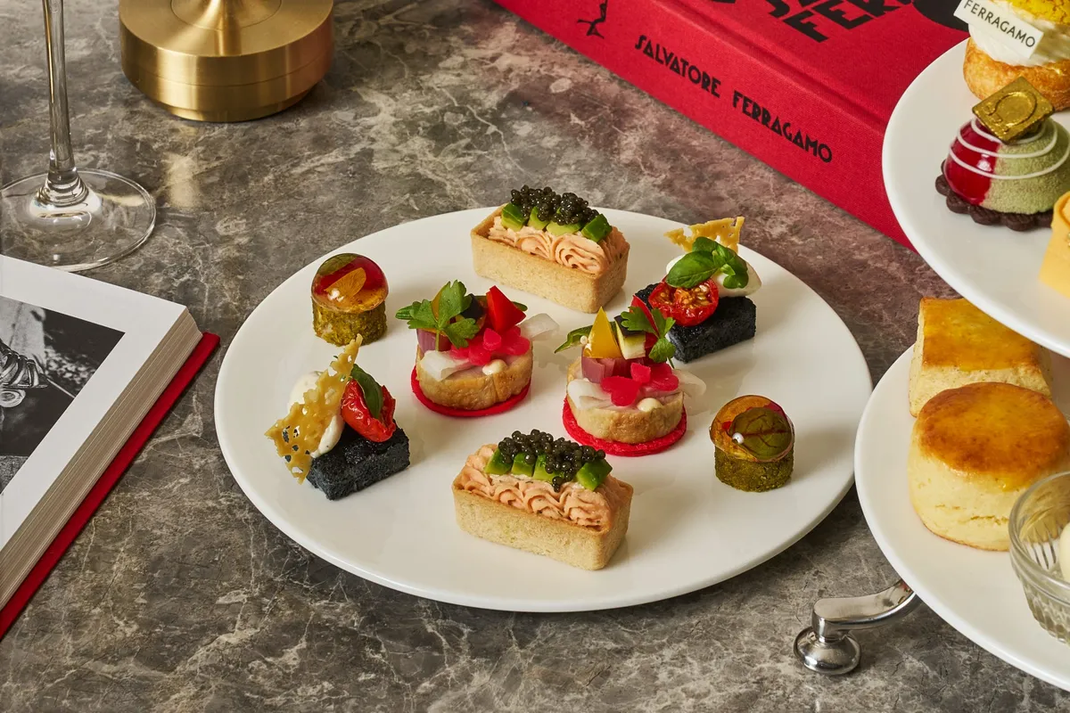 Savory selection of the Ferragamo tea