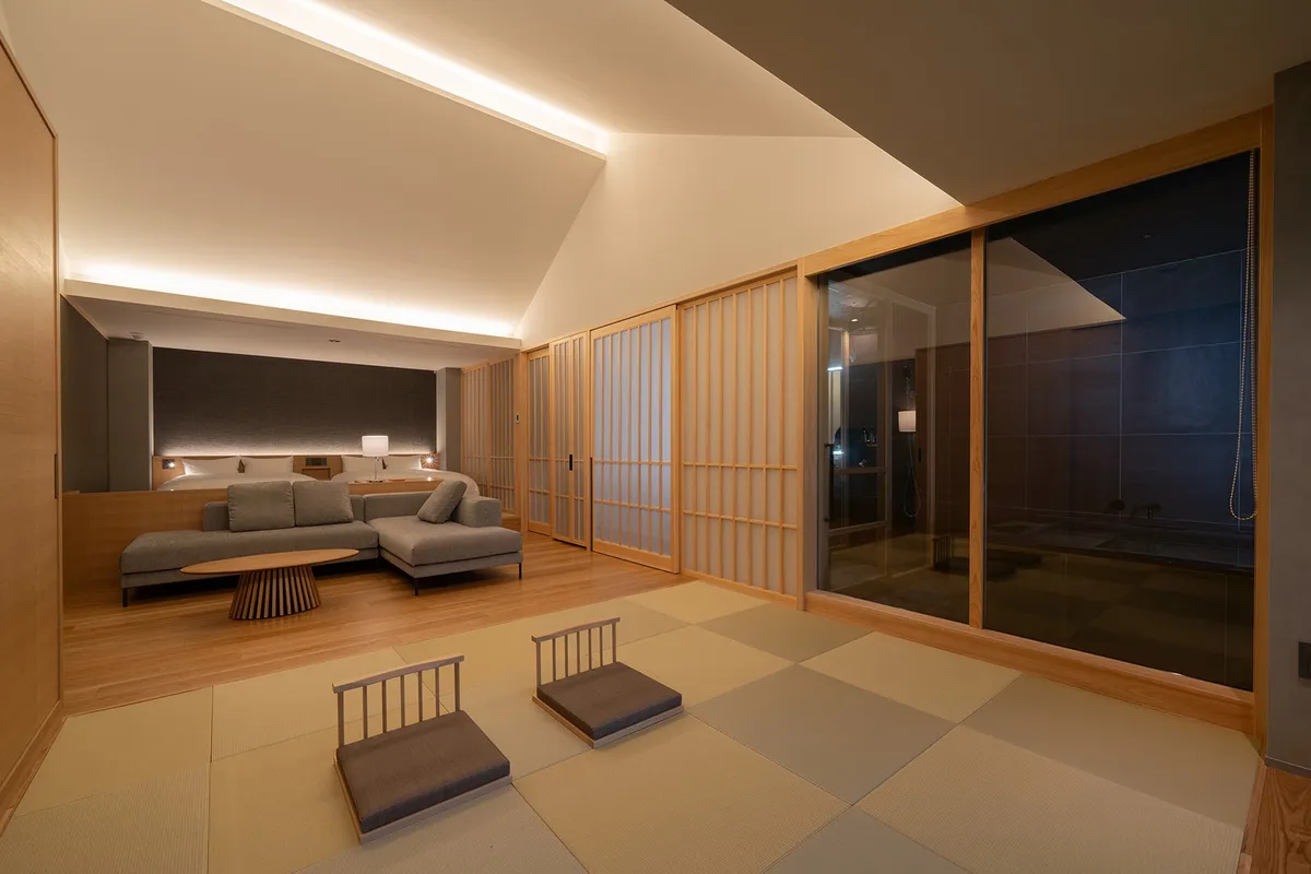 Interior of a modern Japanese-style suite