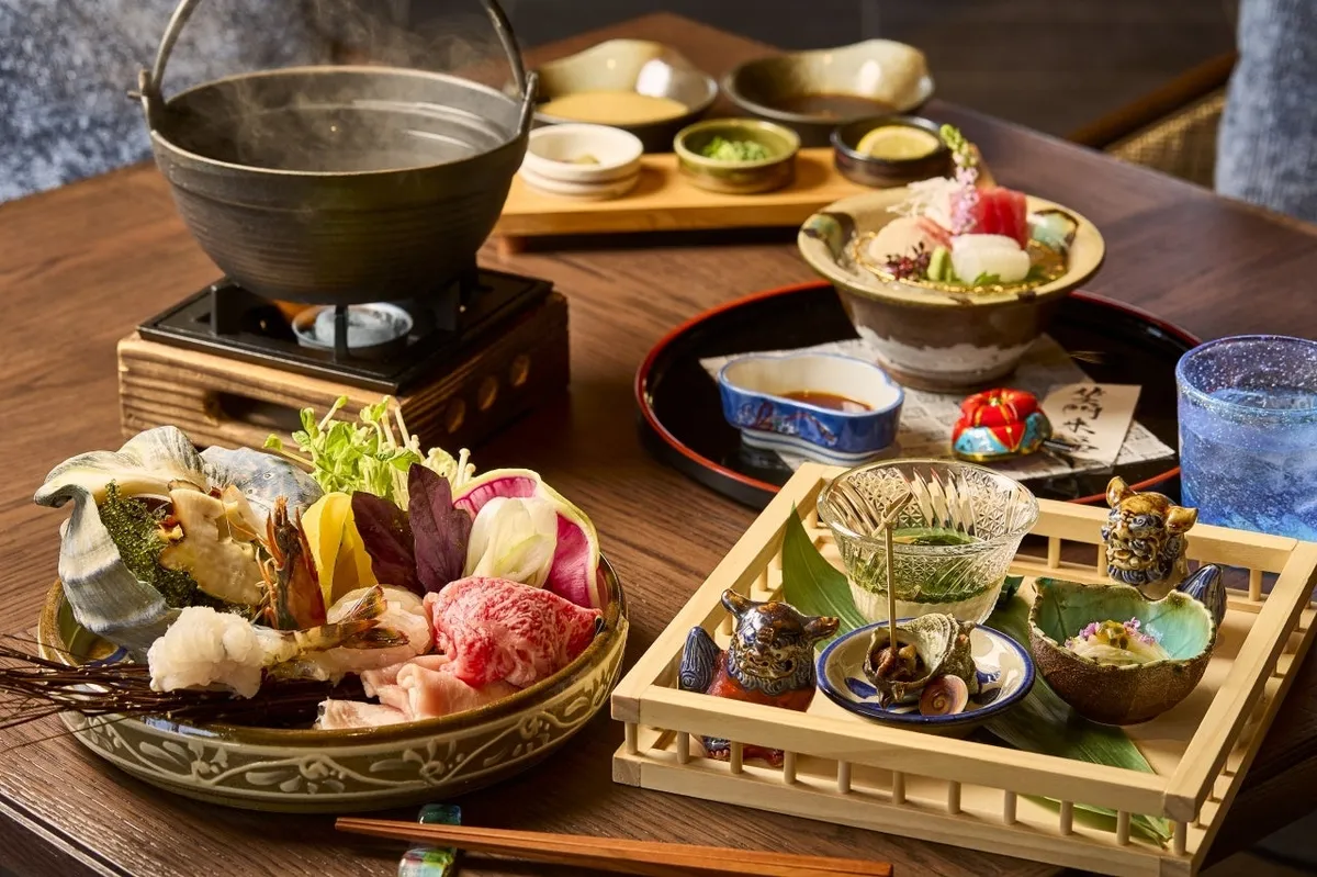 Shabu-shabu set with Aguu pork and seafood