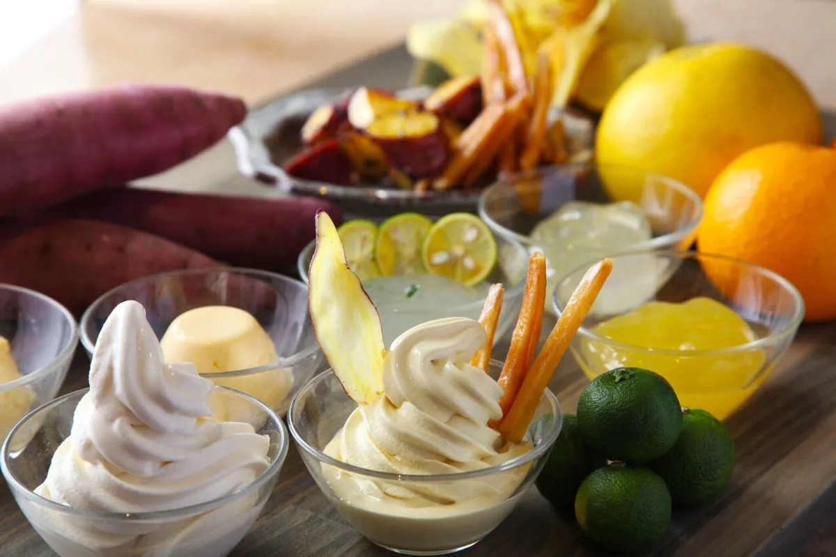 Assorted sweet potato desserts