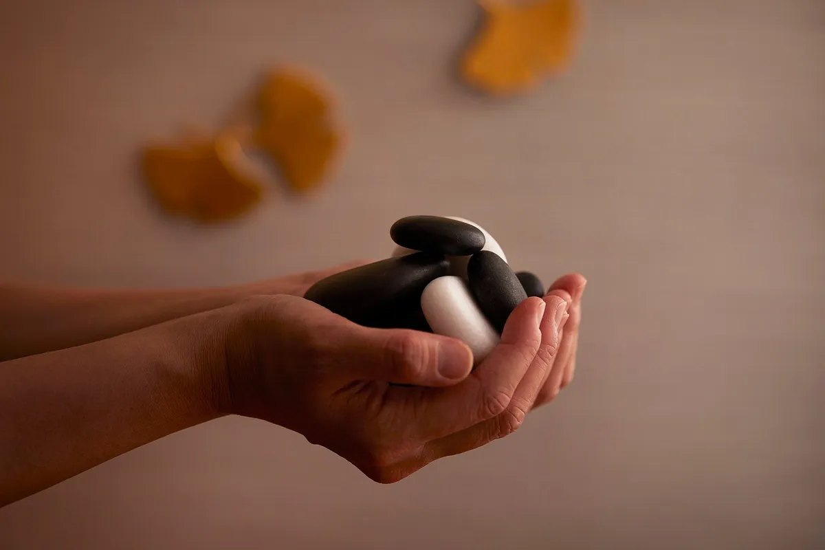 Hot stones used in the spa ritual