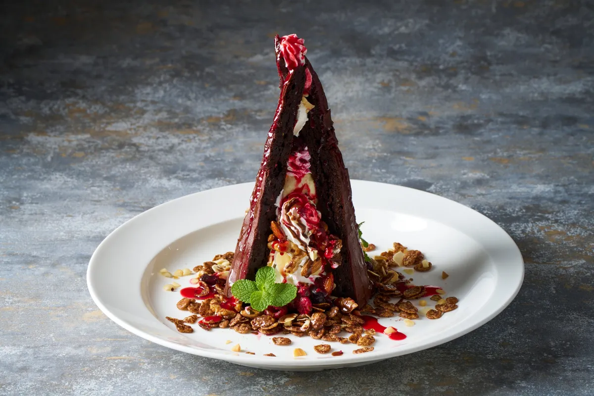 The 25cm-tall Volcano Gateau Chocolate