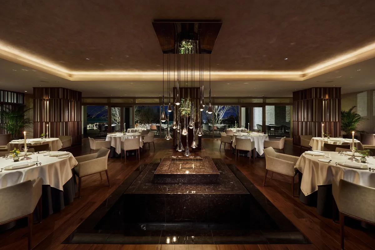 The interior of French restaurant Le Grand Lys