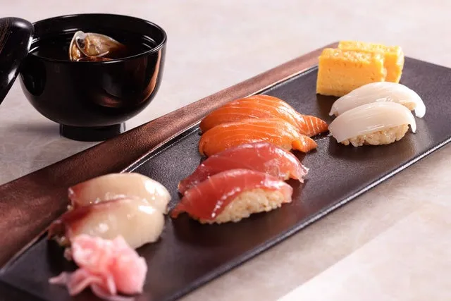 Nigiri sushi selection