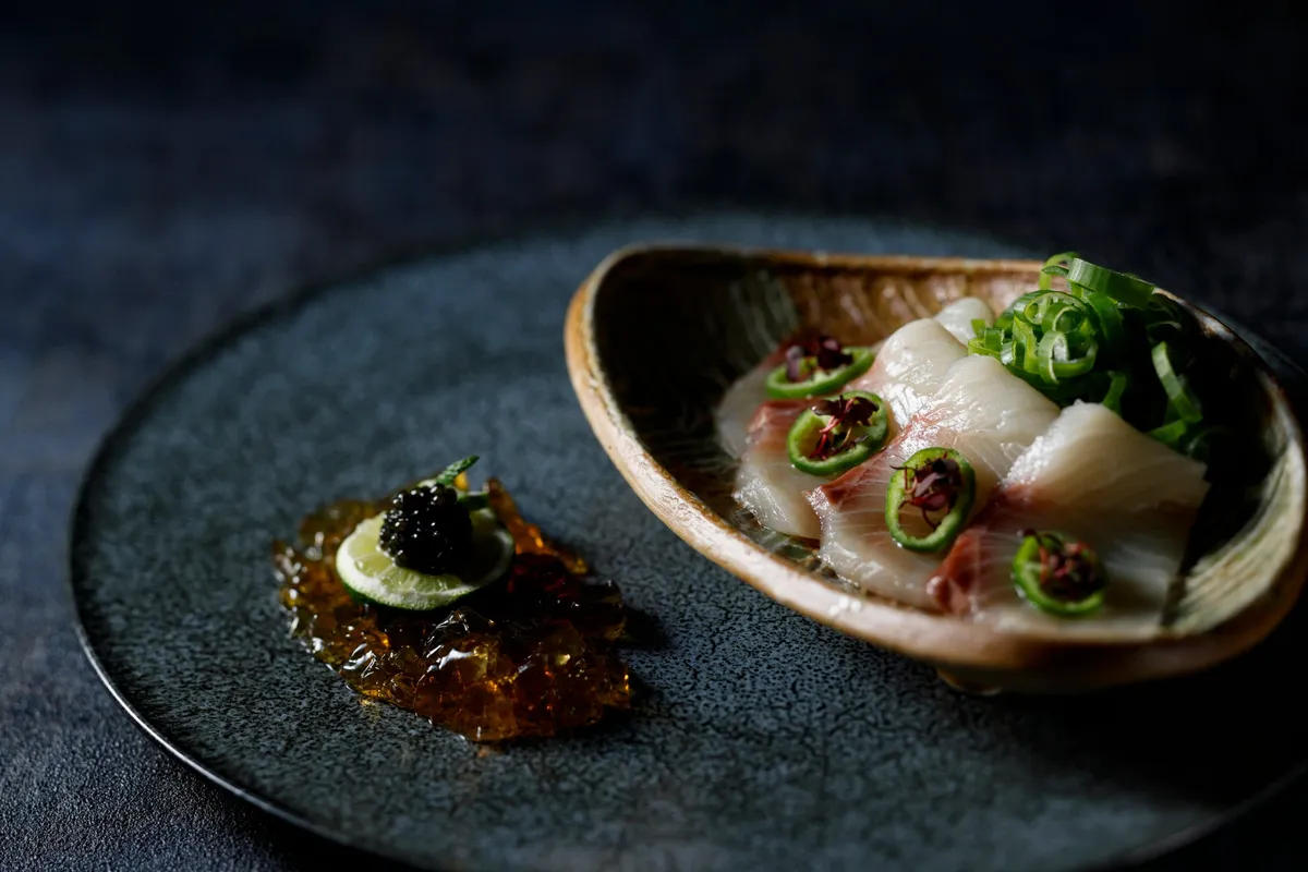 Seafood appetizer with jelly