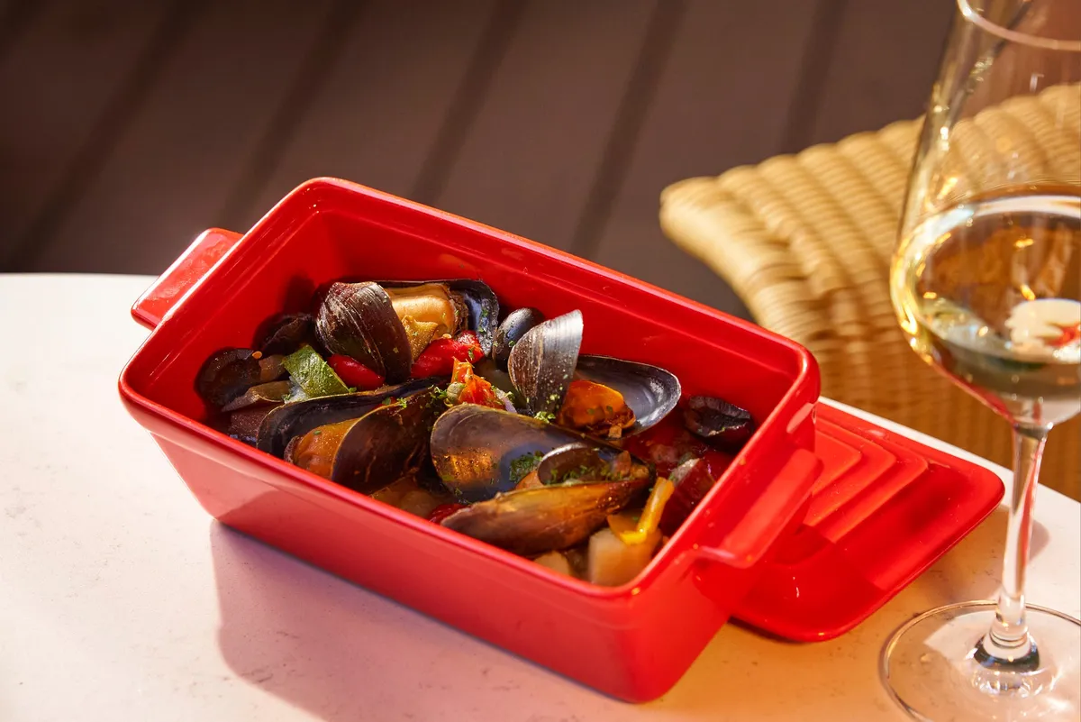 Acqua pazza with mussels