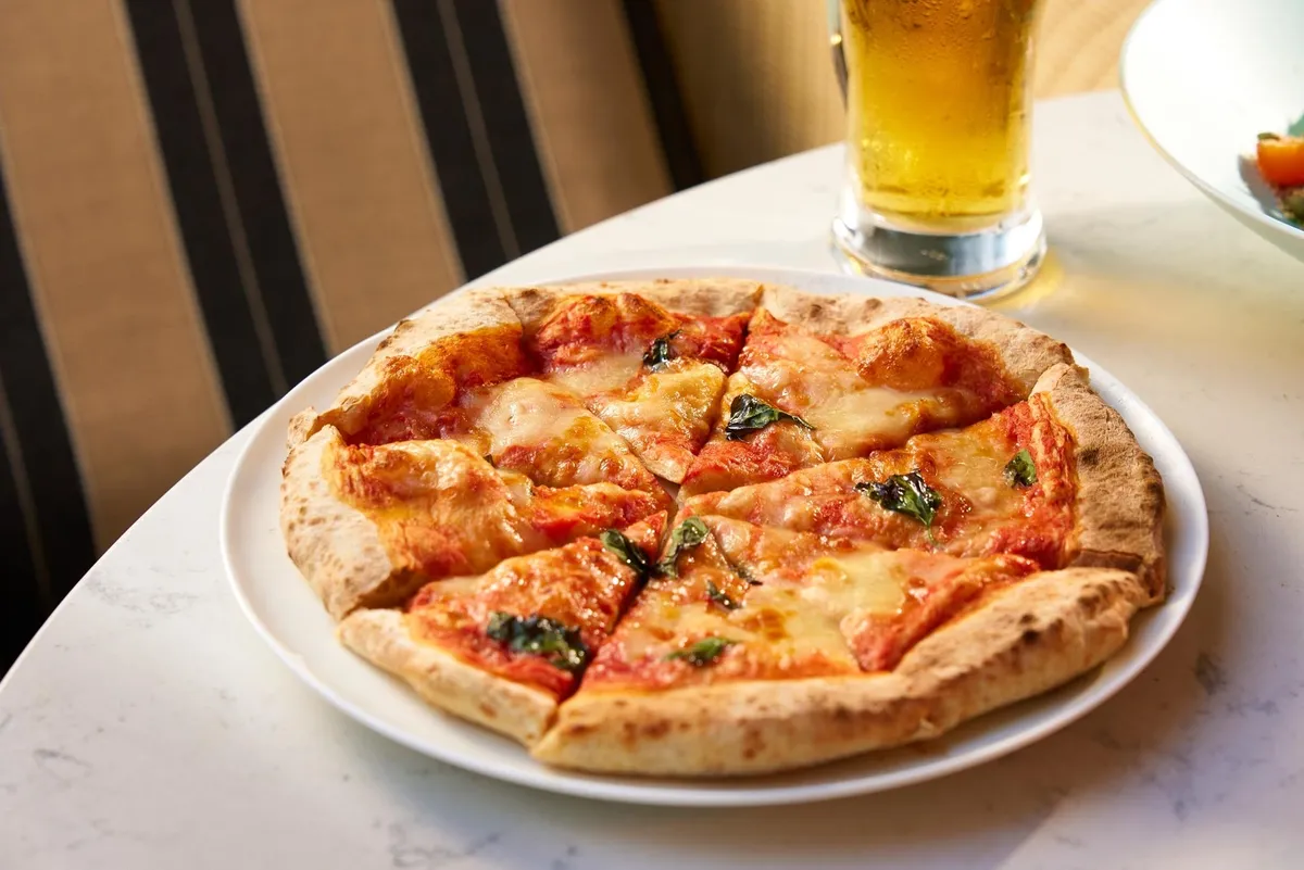 Freshly baked pizza