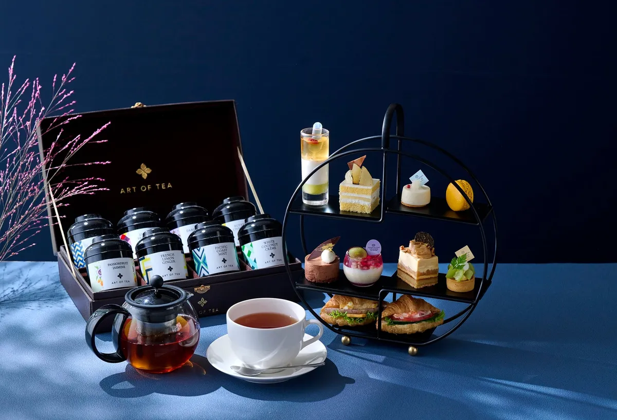 Afternoon tea service with Art of Tea selection