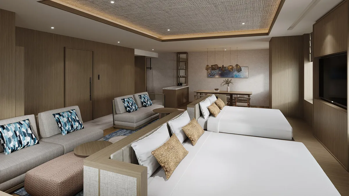 Spacious hotel suite