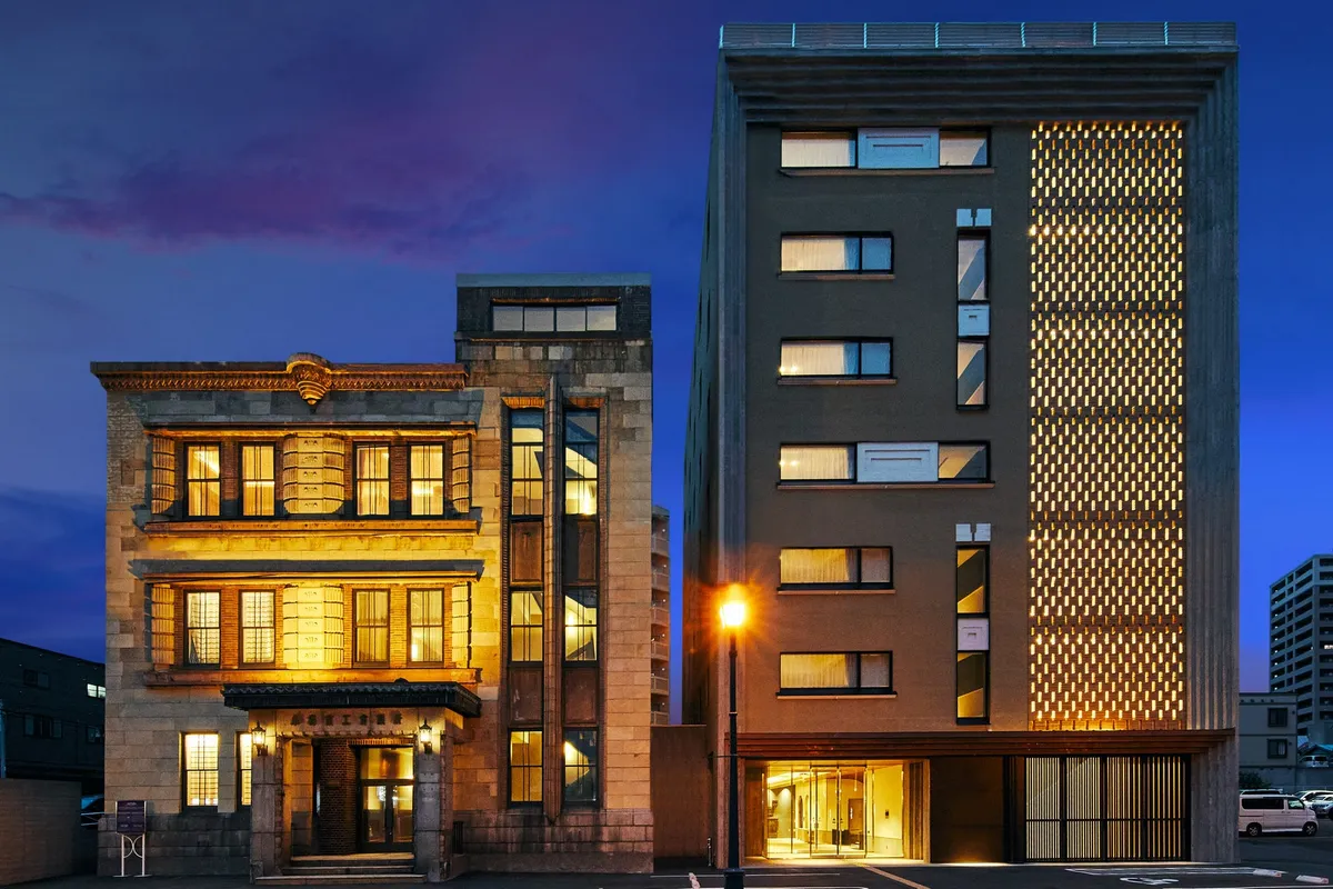 Exterior view of OMO5 Otaru at twilight