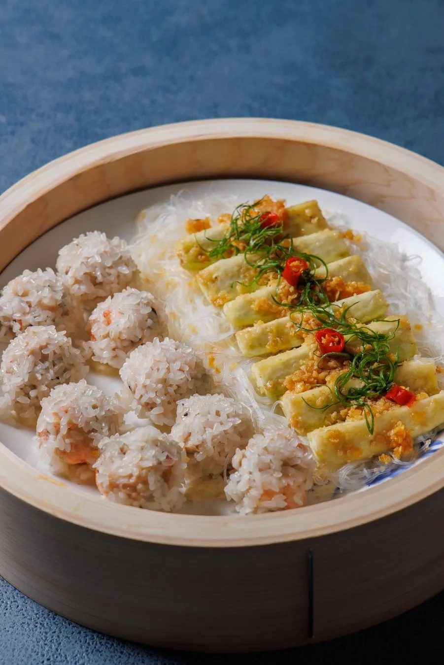 精緻的和風點心與蒸籠料理